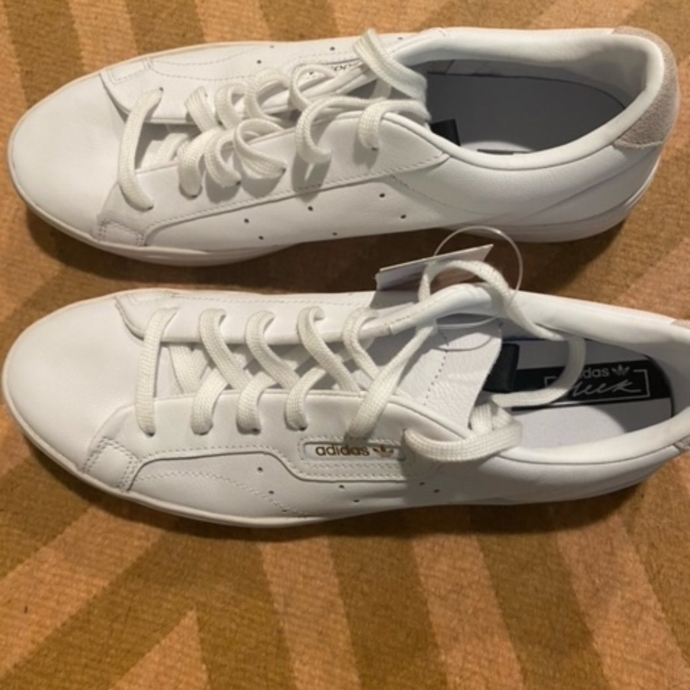 adidas "Sleek" White Women's Leather - Size 9.5